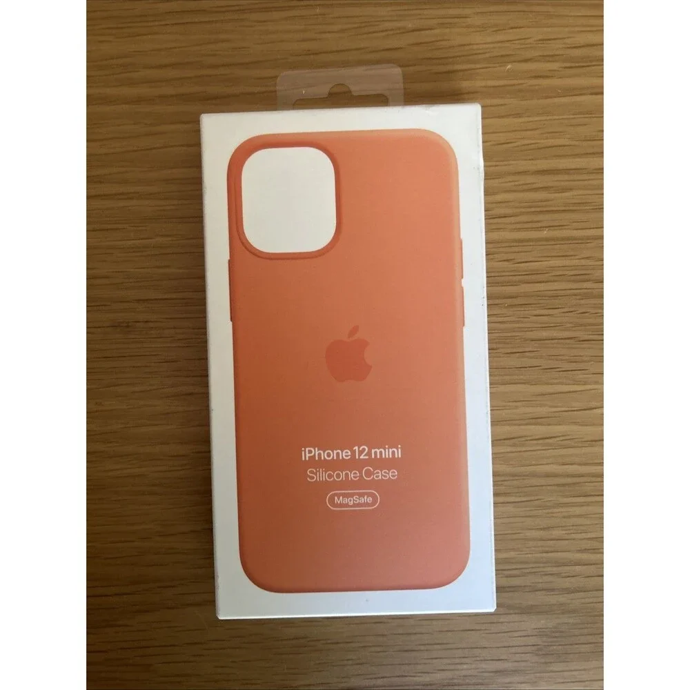 iphone 12 mini Apple silicone case with magsafe (Kumquat Color)